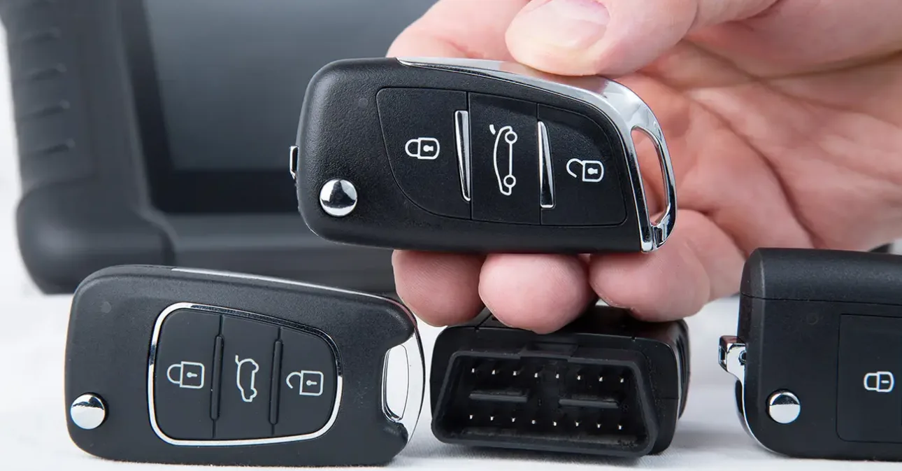 Transponder chip key programming to vehicle immobilizer system by Triton Locksmith in South Florida